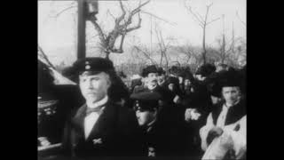 Die Beerdigung der Opfer des Grubenungglicks auf der Zeche Radbod bei Hamm i. W., den 16, Nov. 1908