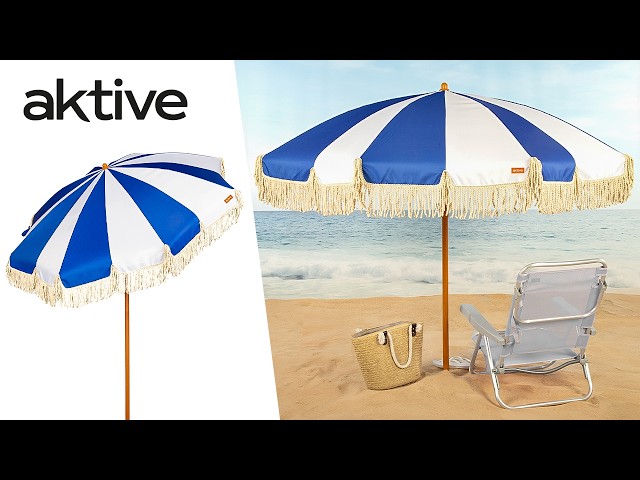 Vídeo relacionado con GOPLUS 2M Sombrilla Paja de PP con Flecos, Parasol Hawaiana Inclinable de Terraza Exeterior con 8 Varillas, Bolsa de Transporte, Protección Solar para Jardin, Balcón, sin Base(Natural, 200cm)