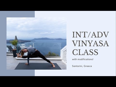 Challenging Vinyasa Class | 1 Hour Yoga Class | Santorini, Greece