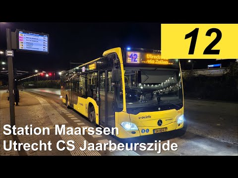 U-OV lijn 12: Station Maarssen - Utrecht CS Jaarbeurszijde | Qbuzz Utrecht | Qbuzz 4056 | 2024