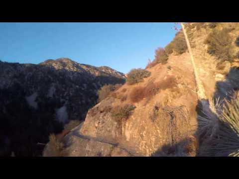 Running along the Middle Fork Trail to First Stream Crossing