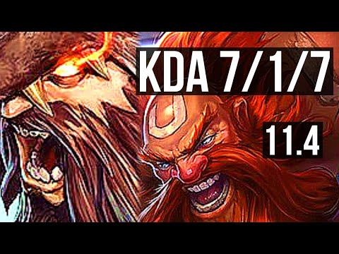 UDYR vs GRAGAS (TOP) | 3.3M mastery, 7/1/7, 1800+ games, Dominating | EUW Diamond | v11.4