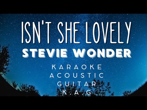 Stevie Wonder - Isn't She Lovely (Karaoke Acoustic Guitar KAG)