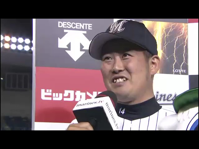 マリーンズ・大谷智久投手・角中勝也選手ヒーローインタビュー 8月9日 千葉ロッテマリーンズ 対 埼玉西武ライオンズ