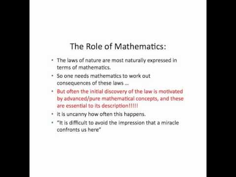 The Unreasonable Effectiveness of Mathematics in the Natural Sciences: Part 4 of 7