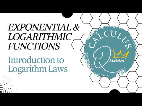 INTRO TO LOG LAWS and USING LOGS (EXPONENTIAL & LOGARITHMIC FUNCTIONS, lesson 1 of 4)