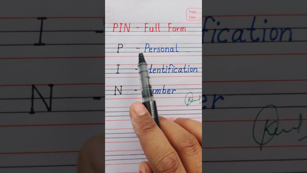 pin full form #pin #english #education