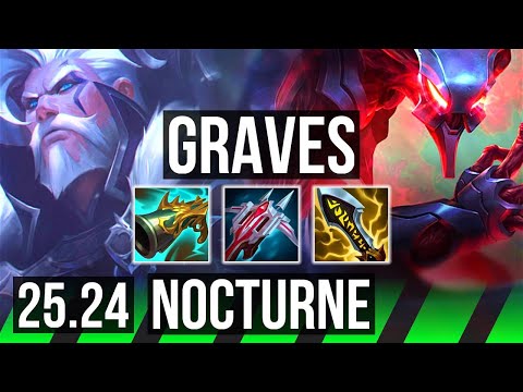 GRAVES vs NOCTURNE (JGL) | Perfect KDA: 16/0/4 | EUW Master | 25.24