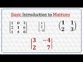 Basic Introduction To Matrices