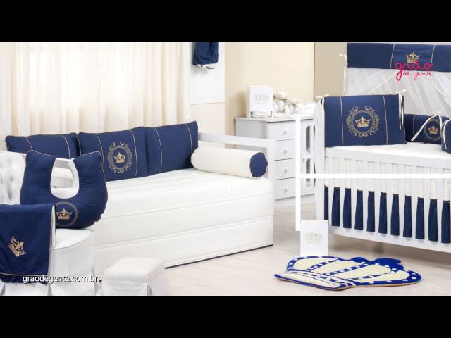 Quarto para Bebê Coroa Brasão Marinho | Ref: 53315