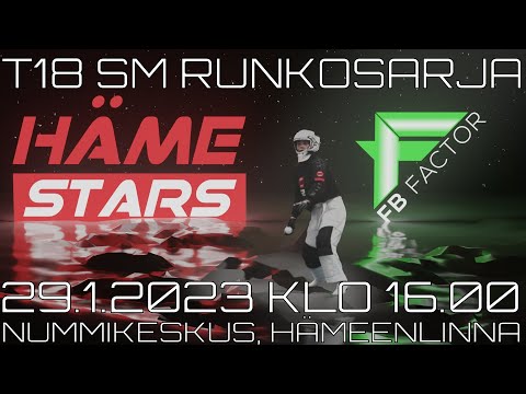 T18 HÄME STARS vs.  FB FACTOR. SM-sarja, runkosarja. 29.1.2023 Nummikeskus, Hämeenlinna