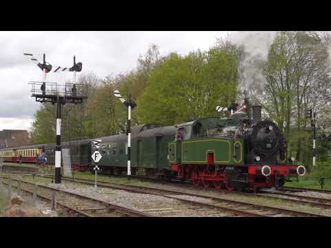 Vertrek van de ZLSM Railbus naar Vetschau en Bonne 57 met de museumtrein naar Kerkrade 23-04-2023
