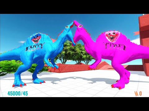 FPS ESCAPE from HUGGY WUGGY SPINOSAURUS - Animal Revolt Battle Simulator ARBS