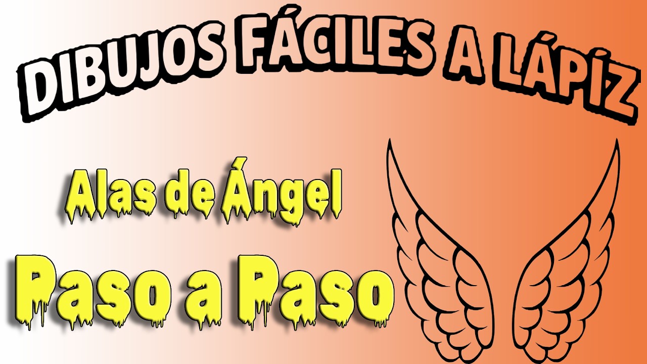 Cómo Dibujar Alas de Ángel Fácil 🪽 (Angel Wings Easy Drawing) | Dibujos Fáciles a Lápiz