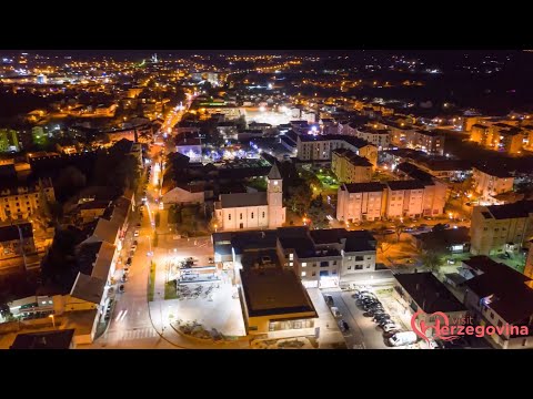 Visit Herzegovina | Ljubuški iz zraka noću | Hyperlapse