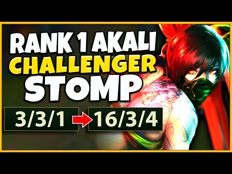 #1 AKALI WORLD UNREAL 1V9 CHALLENGER CARRY (PERFECT PLAYS) - League of Legends