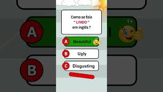 Perguntas de inglês 🗣️ #quiz #ingles #perguntas