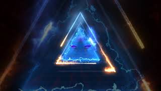 Animated Neon Video Background HD - Saber Lighting Frame template | Neon concentric triangular loop