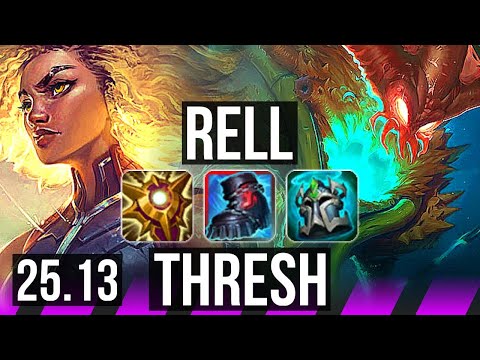RELL & Jinx vs THRESH & Aphelios (SUP) | KR Grandmaster | 25.13