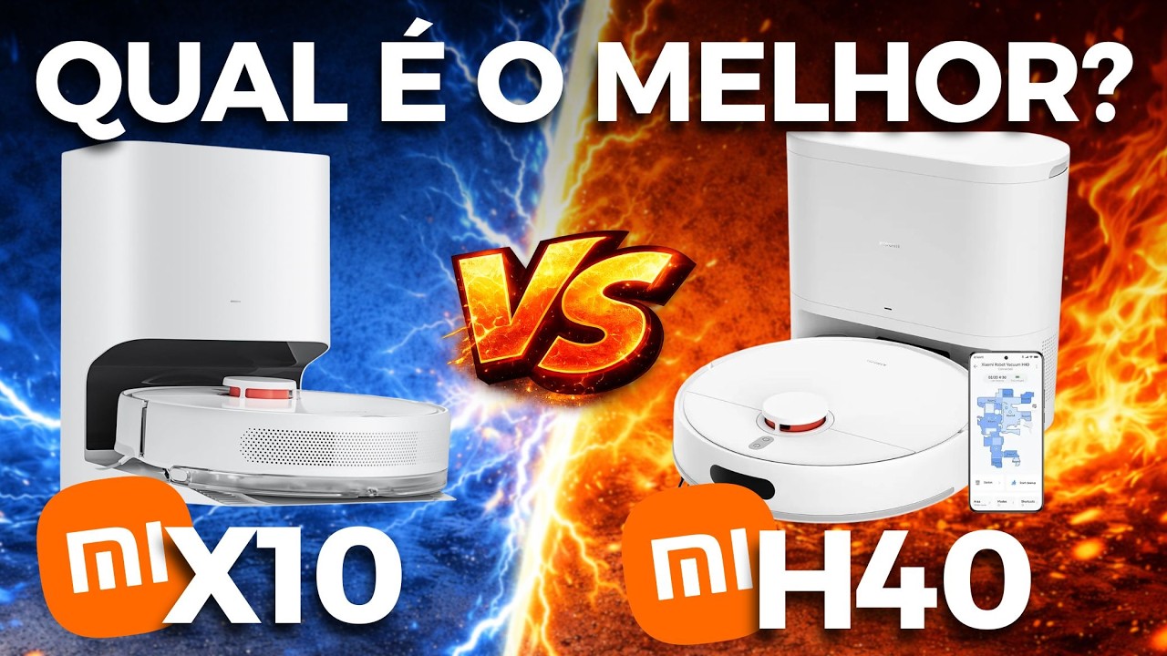 ????Robô Aspirador Xiaomi H40 vs X10 | QUAL É O MELHOR? QUAL COMPRAR EM 2026 COM BASE AUTOLIMPANTE?