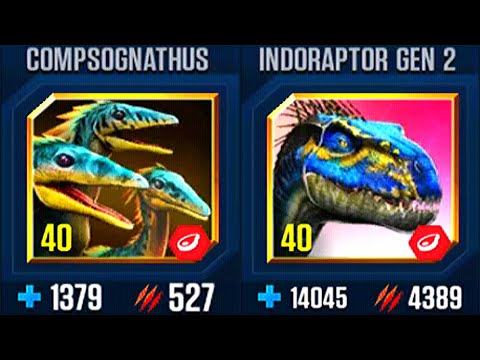 COMPSOGNATHUS VS INDORAPTOR GEN 2 JURASSIC TOUR: VIP BATTLE | JURASSIC WORLD THE GAME