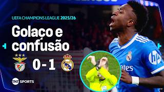 VINI JR, MARCA GOLAÇO, LEVA CARTÃO NA COMEMORAÇÃO E ACUSA RIVAL DE RACISMO | BENFICA 0X1 REAL MADRID