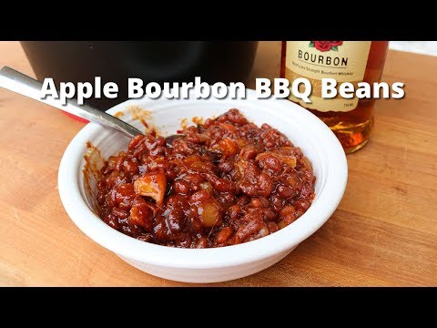 Apple Bourbon BBQ Beans | Smoked Baked Beans on Big Green Egg