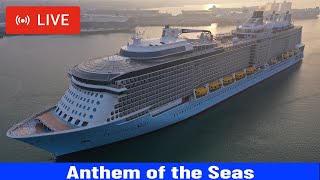 SHIPS TV - Royal Caribbean Anthem of the Seas Cruise Ships Departing Port of Southampton (LIVE)