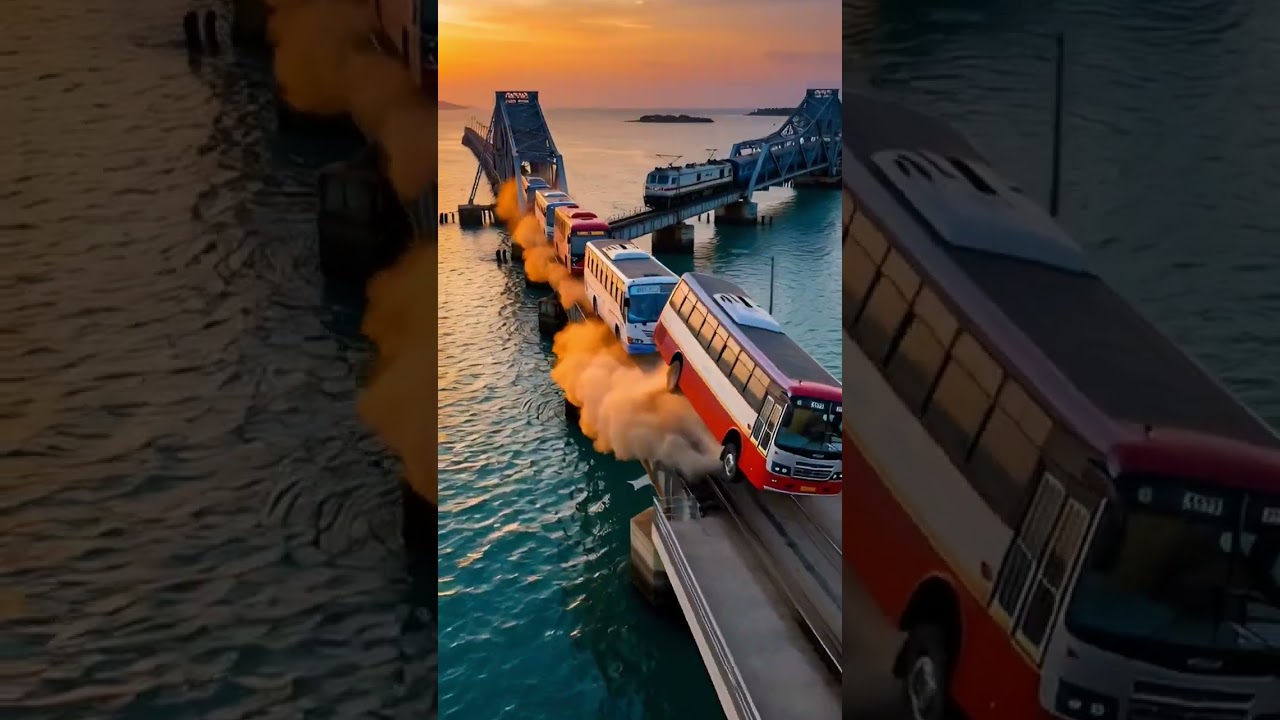KSRTC bus dangerously driving in bridge #automobile #funny #tnbus #gaming