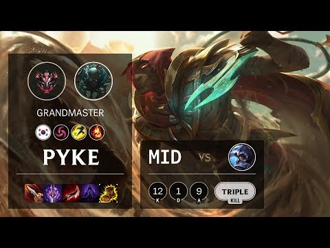 Pyke Mid vs Talon - KR Grandmaster Patch 10.5