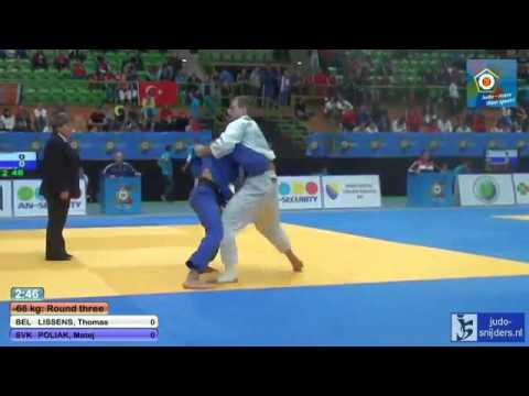 Judo 2013 European Championships Juniors Sarajevo: Lissens (BEL) - Poliak (SVK) [-66kg]