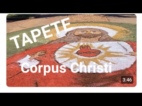Tapete para procissão de Corpus Christi em Paranaiguara Goiás