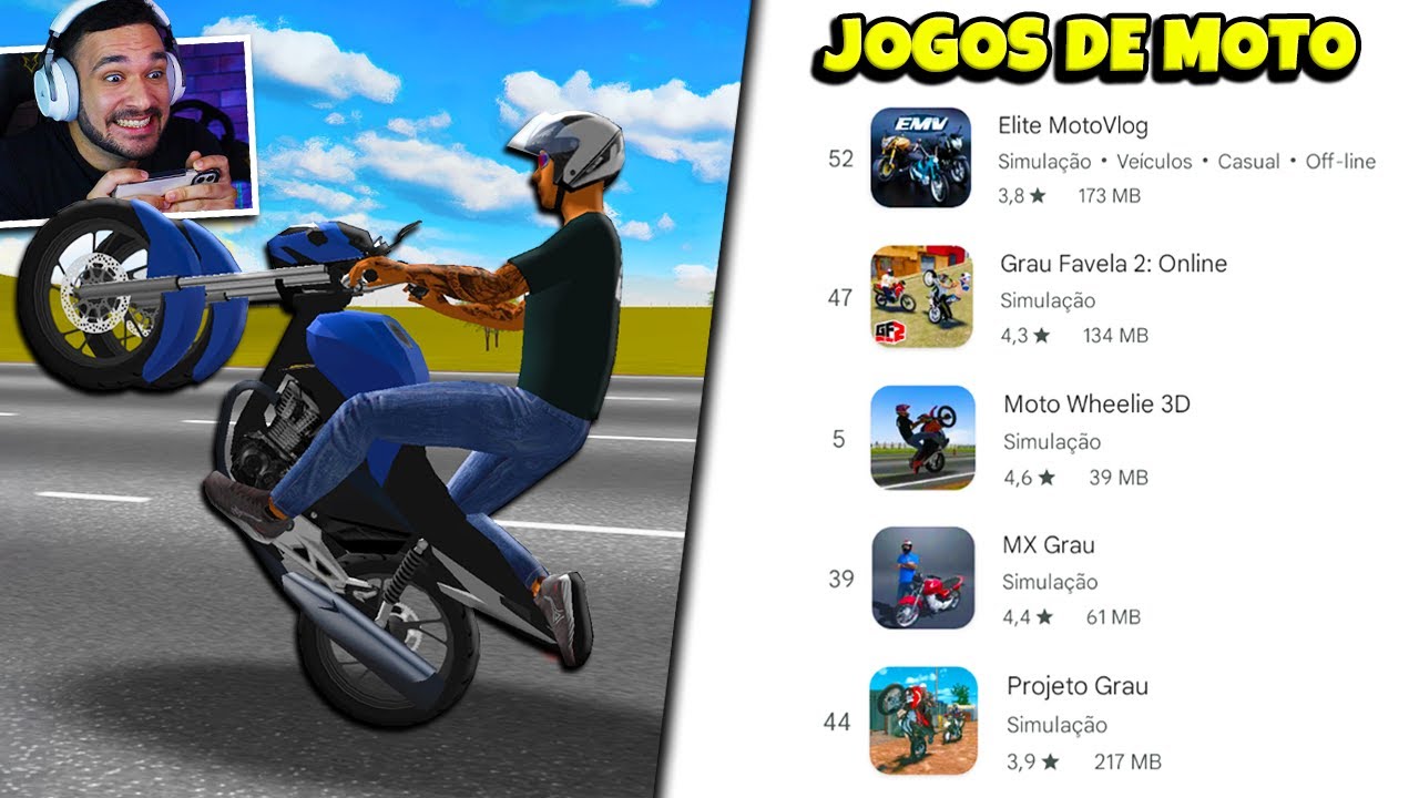 5 JOGOS de MOTOS mais BAIXADOS da PLAYSTORE (+POPULARES)