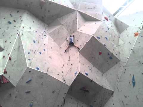 Orrin Coley topping his 1st route at BMCycs 2012