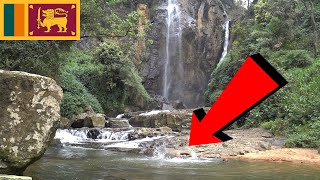 Me Bathing Puna Ella Waterfall Sri Lanka