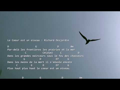 Le coeur est un oiseau: Texte défilant avec accord