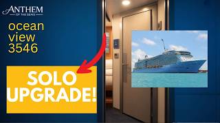 Anthem of the Seas Oceanview Cabin Tour 3546 | Solo Traveler Review