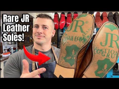 Rare JR Leather soles Fitted on this Shoe Repair! Asmr
