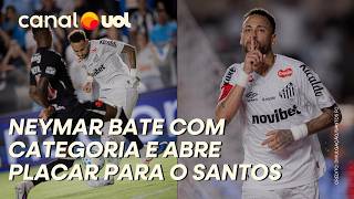 GOL DE NEYMAR! DE PRIMEIRA, CAMISA 10 ABRE O PLACAR PARA O SANTOS CONTRA O VASCO