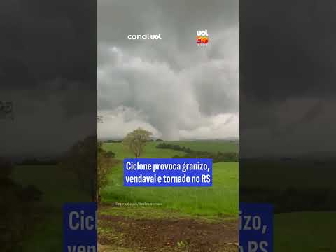 Chegada de ciclone provoca tornado no RS; Inmet emite alerta vermelho