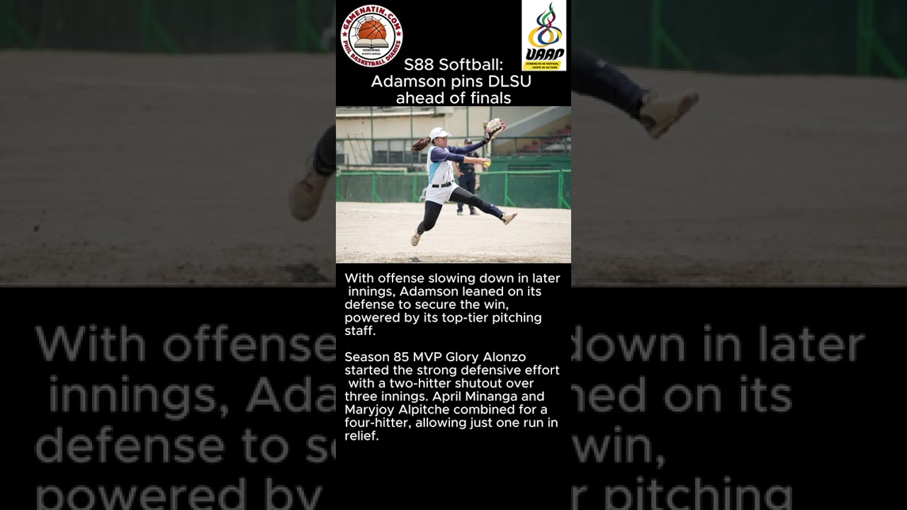 UAAP Women's Softball: Adamson takes down DLSU
