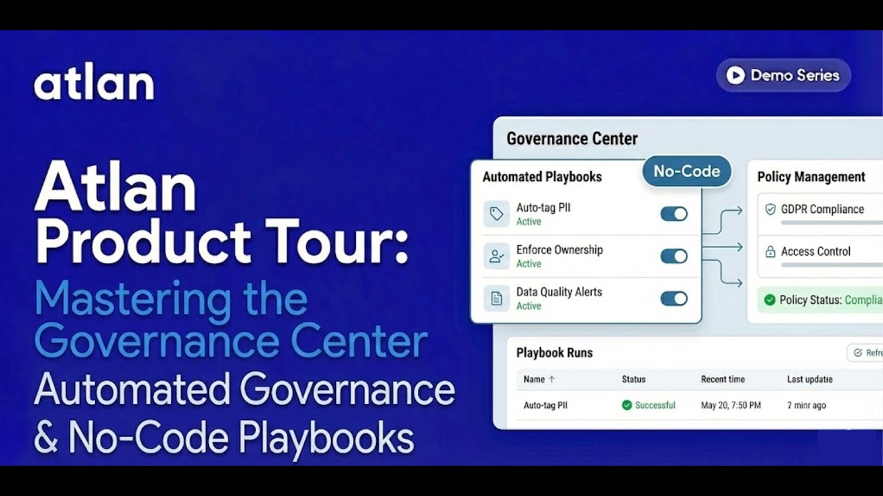 Atlan Product Tour: Mastering the Governance Center