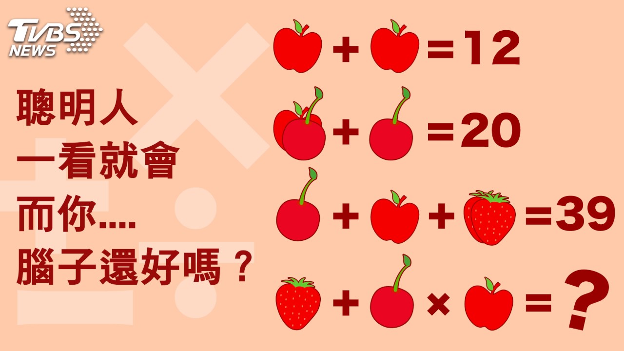 你算對了嗎？　超簡單數學題測驗你的「好眼力」