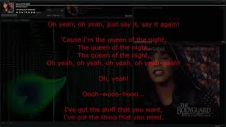 Whitney Houston – Queen of the Night radio edit • song with karaoke/synchronized lyrics