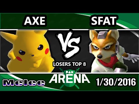 PAX South Arena - Tempo | Axe (Pikachu) Vs. CLG | SFAT (Fox) SSBM Losers Top 8 - Smash Melee