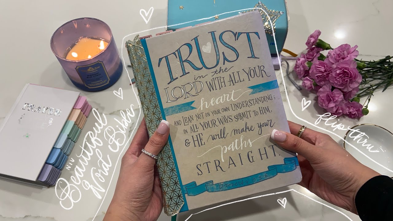 FLIP THRU of my FIRST JOURNALING BIBLE EVER | the NIV Beautiful Word Bible (chatty)
