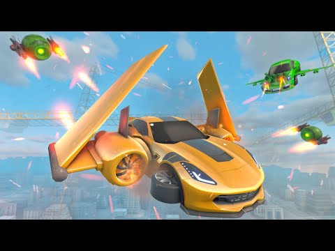 Flying Car Robot Transforming Game | Robot Car Games | Car Shooting Robot Game