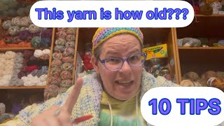 How old is this yarn? 10 tips to determine yarn age #vintageyarn Vintage Yarn Thrift Yarn #thrifting