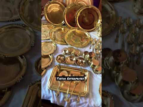 |Brass dinner set| Traditional Indian Kitchen dinner Set|Vintage Peice|Royal full crockery brass set