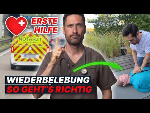 Reanimation bei Herzstillstand: Prüfen, Rufen, Drücken! Erste Hilfe Kurs für Alle